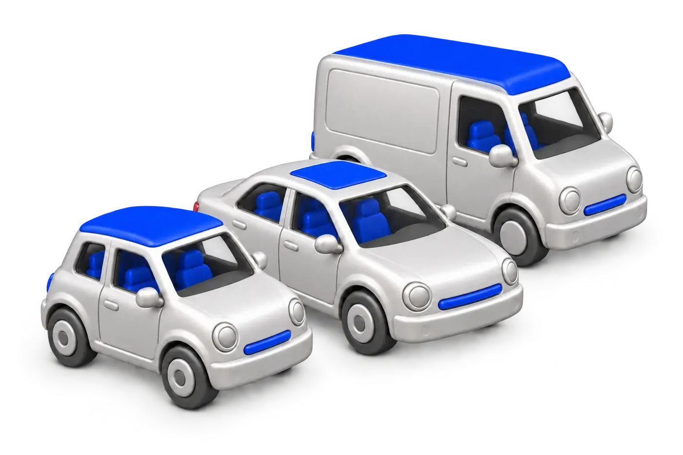 A small fleet of Motor Ambos vehicles