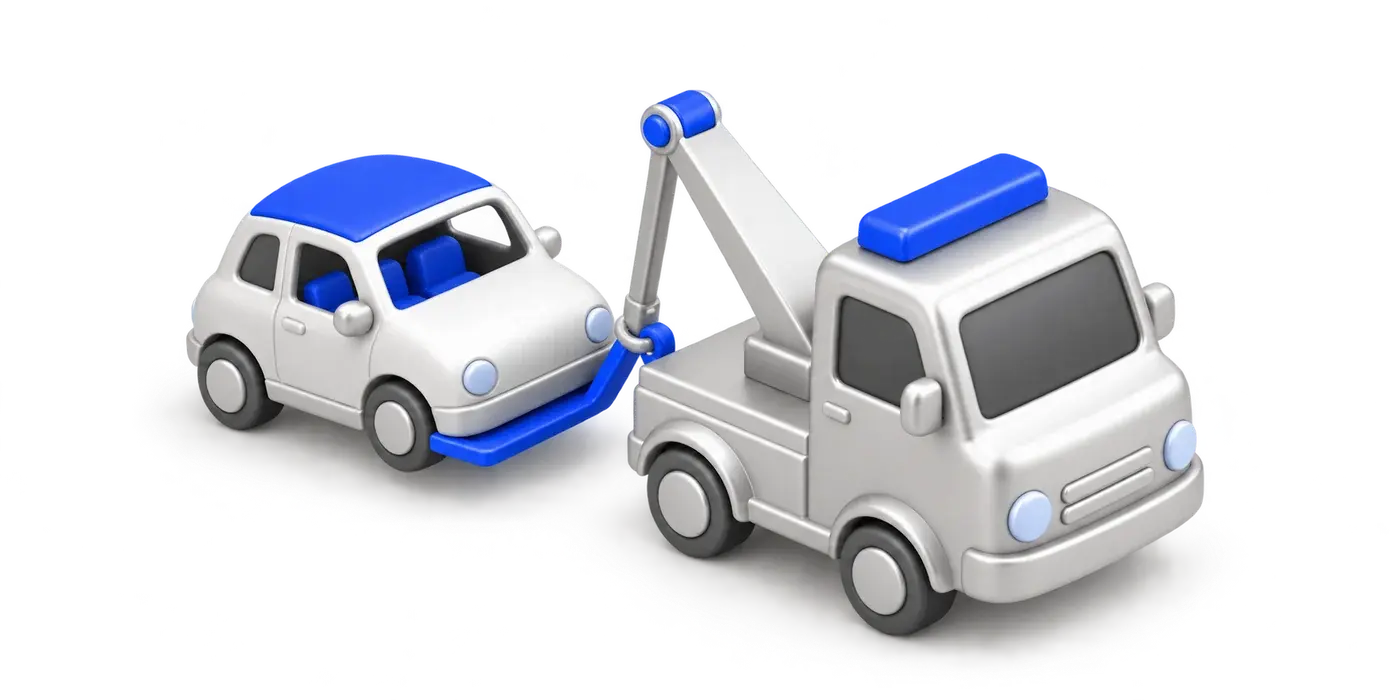 A Motor Ambos roadside tow truck helping a car